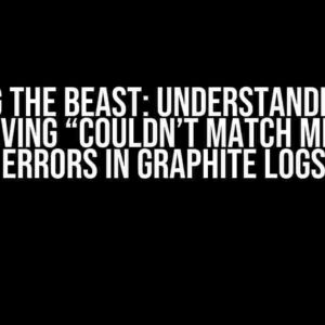 Taming the Beast: Understanding and Resolving “Couldn’t match metric” Errors in Graphite Logs